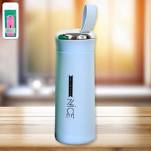Water bottle 400ml leak proof, glass water bottle with   (1 pc / Light Blue Color)