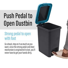 Apex Plastic Push N Pedal Dust Bin | Hands-Free Operation, Compact Design 6.5 Liters (1 Pc / Mix Color)