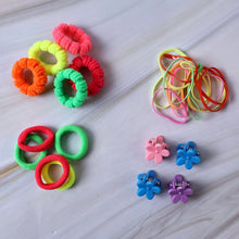Kids Hair Bands, Rubber Bands & Cute Hair Clips in Storage Box (Mix Design / 1 Set)